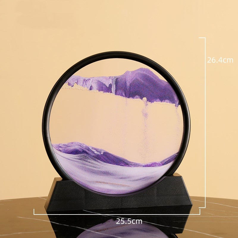 Cadre sablier 3D relaxant violet
