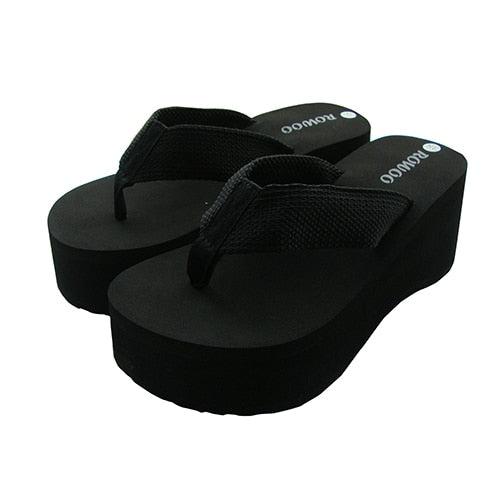 Tongs compensées confortables