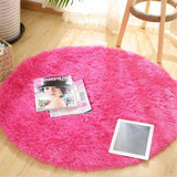 Tapis rond ultra-doux - Imitation fourrure