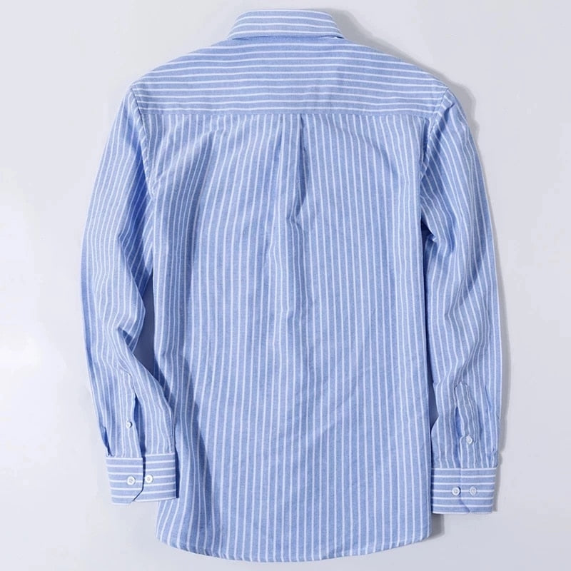 Men's Long-Sleeved Oxford Cotton Shirt