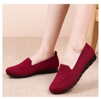Mocassins respirants pour femme rouge