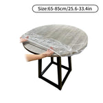 Nappe de table ronde transparente et élastique