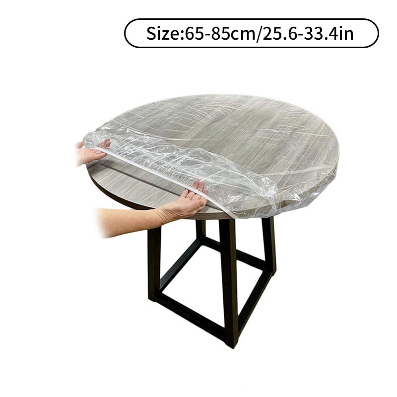 Nappe de table ronde transparente et élastique - Xiaros