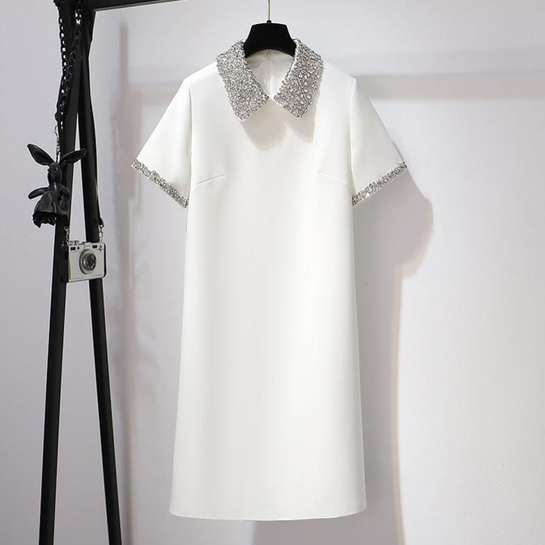 Robe courte Chic avec col scintillant - Femme
