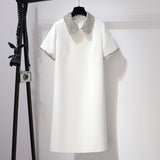 Robe courte Chic avec col scintillant - Femme