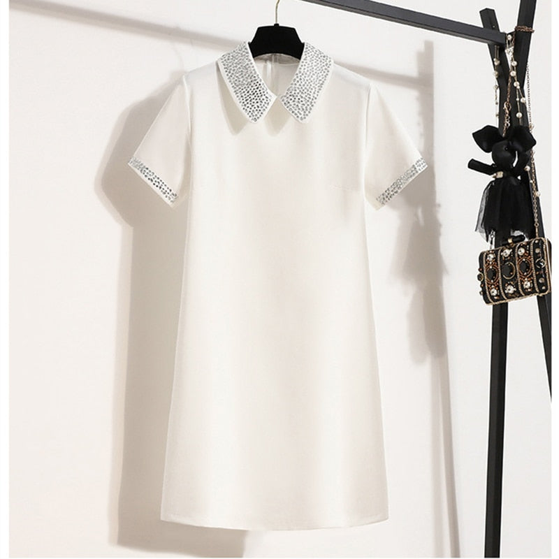 Robe courte Chic avec col scintillant - Femme