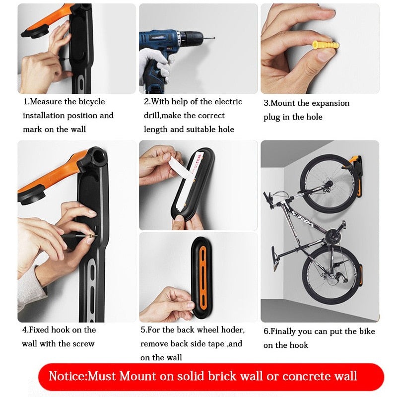 Support mural pour vélo