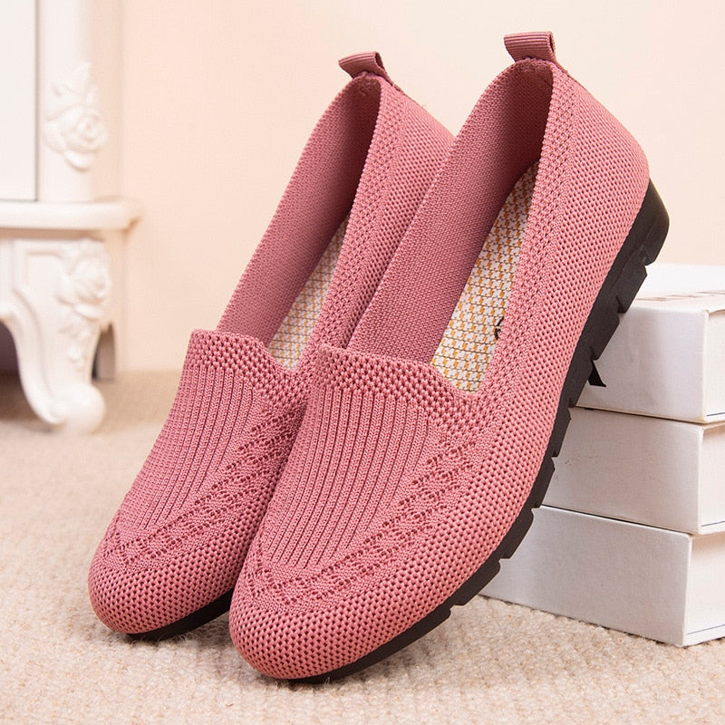 Mocassins respirants pour femme rose
