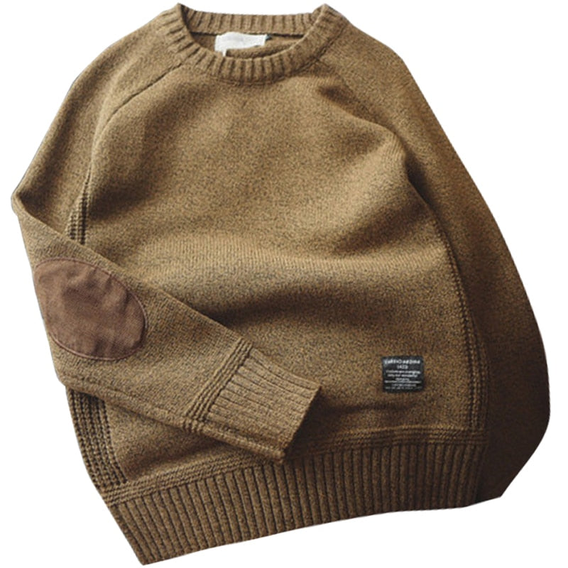 Scott - Pull en laine tricoté avec coudières