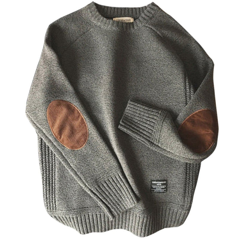 Scott - Pull en laine tricoté avec coudières