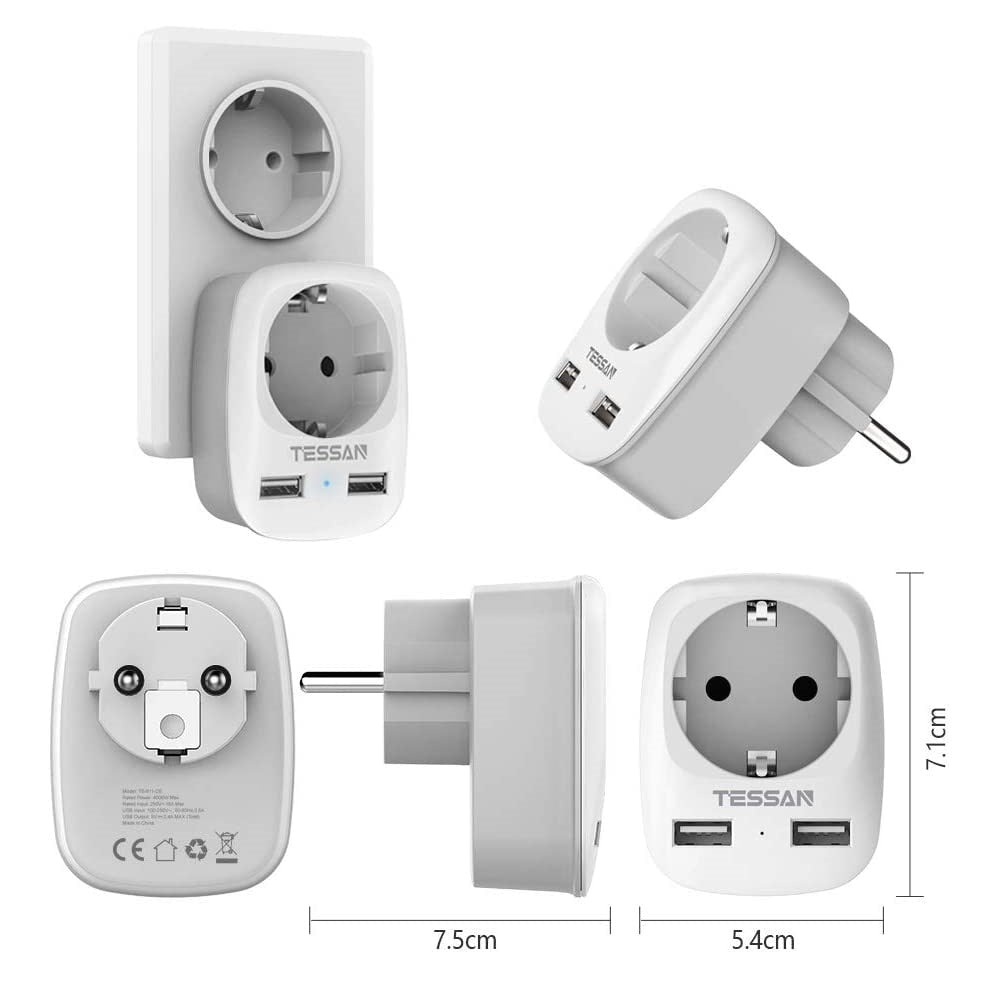 Prise murale avec 2 ports USB - Thunderbolt 1.2