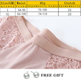 Lot de 3 Culottes féminines en coton à dentelle