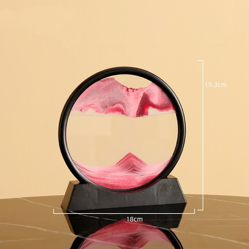 Cadre sablier 3D relaxant rose