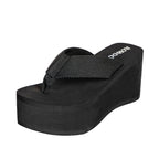 Tongs compensées confortables