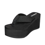 Tongs compensées confortables