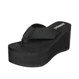 Tongs compensées confortables