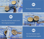 10x Bouton de jeans rétractable