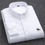 Chemise Oxford en coton à manches longues