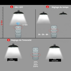 Lot de 2 Lampes Suspendues Solaires