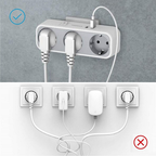 Multiprises USB avec 3 prises et 2 ports USB