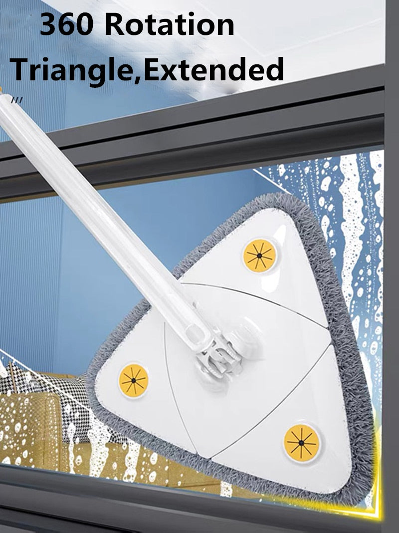 Balai Essoreur Triangulaire Rotatif à 360 Degrés