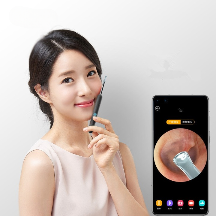 Nettoyeur d'oreilles souple avec caméra