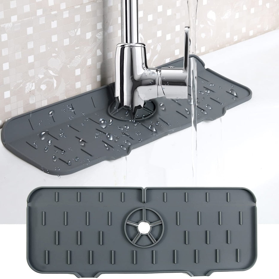 Tapis de robinet en silicone + Un distributeur de savon offert