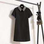 Robe courte Chic avec col scintillant - Femme