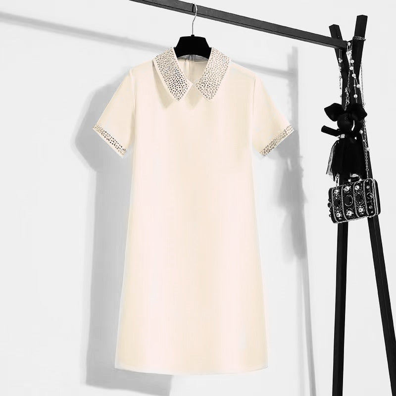 Robe courte Chic avec col scintillant - Femme