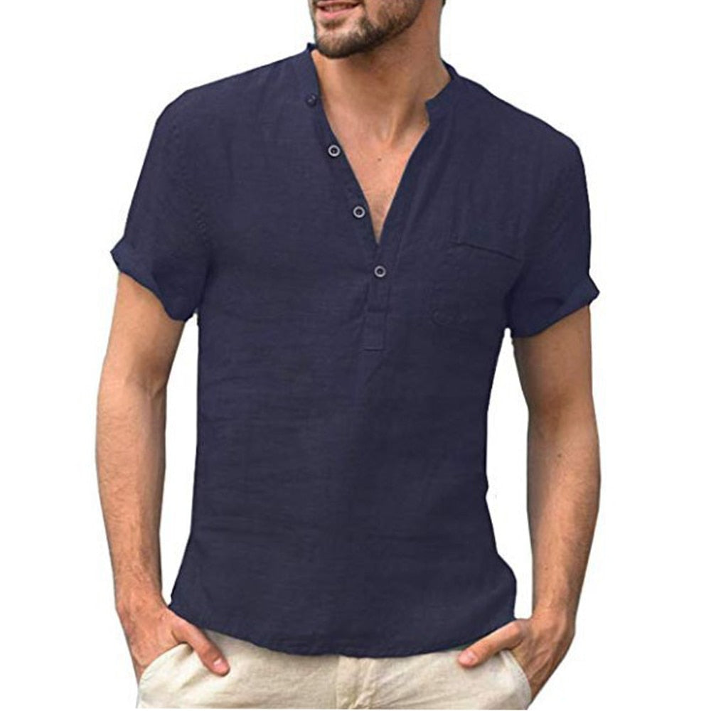 Chemise-en-lin-respirant-pour-homme