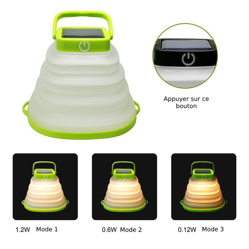 Lampe LED solaire ULTRA SLIM - 3 modes
