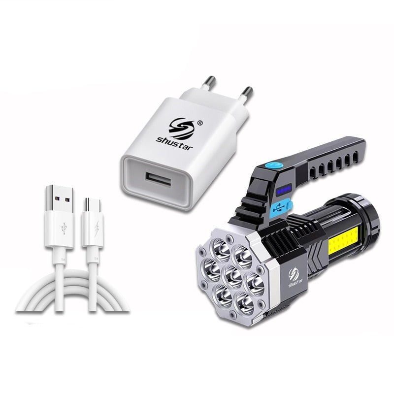 Lampe torche PUISSANCE+ USB rechargeable
