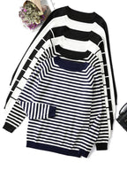 Pull rayé à manches longues pour Femme