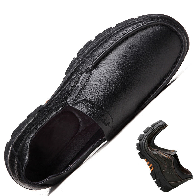 Marco - Moccassins souples et confortables en cuir véritable