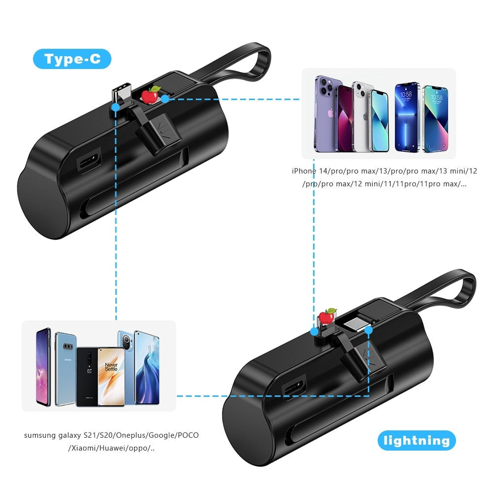 Chargeur batterie externe 2 en 1