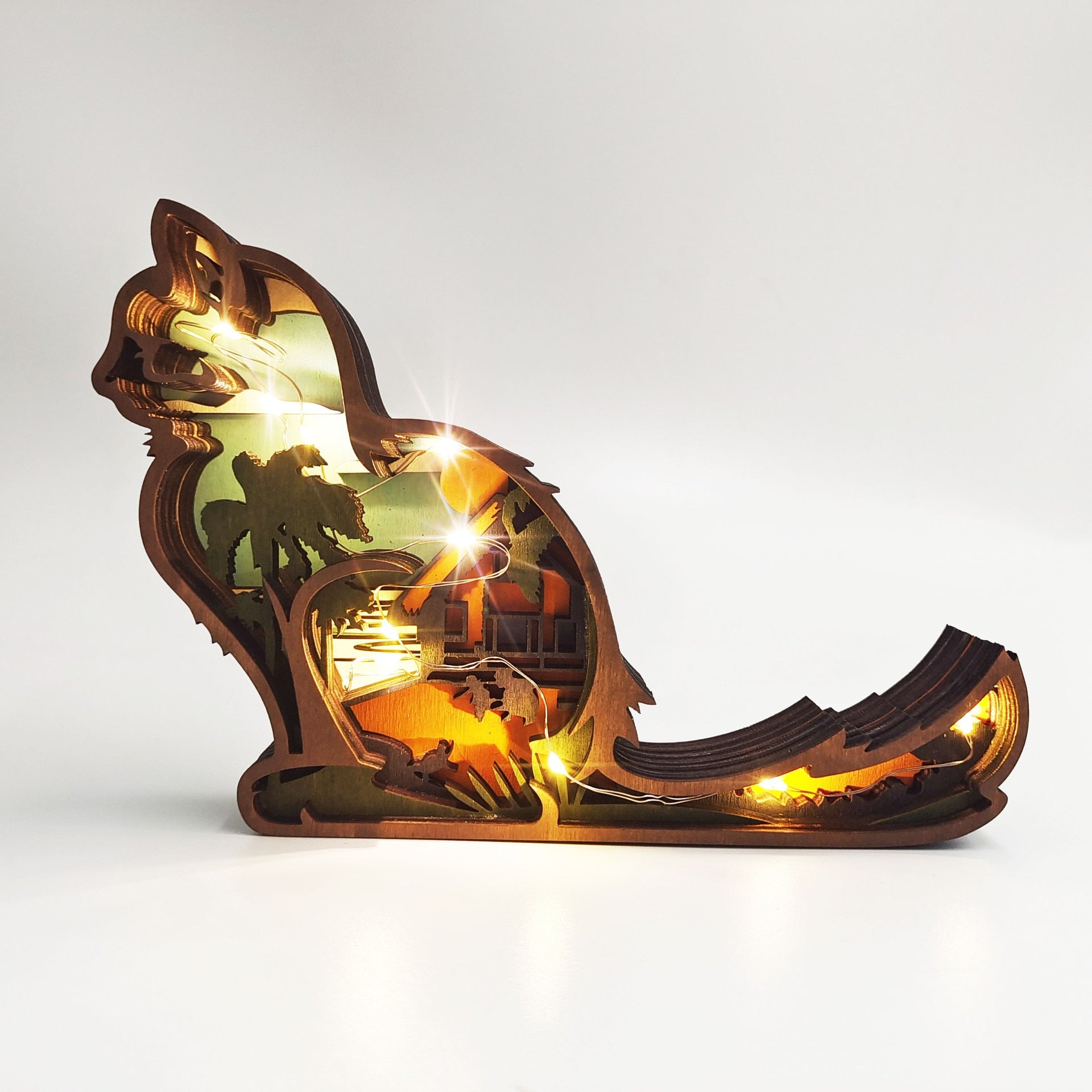 Lampe décorative en bois
