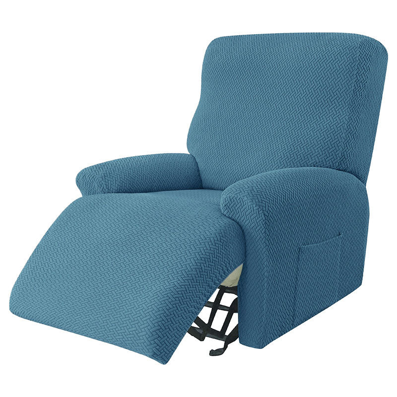 Armchair cover with integrated pockets