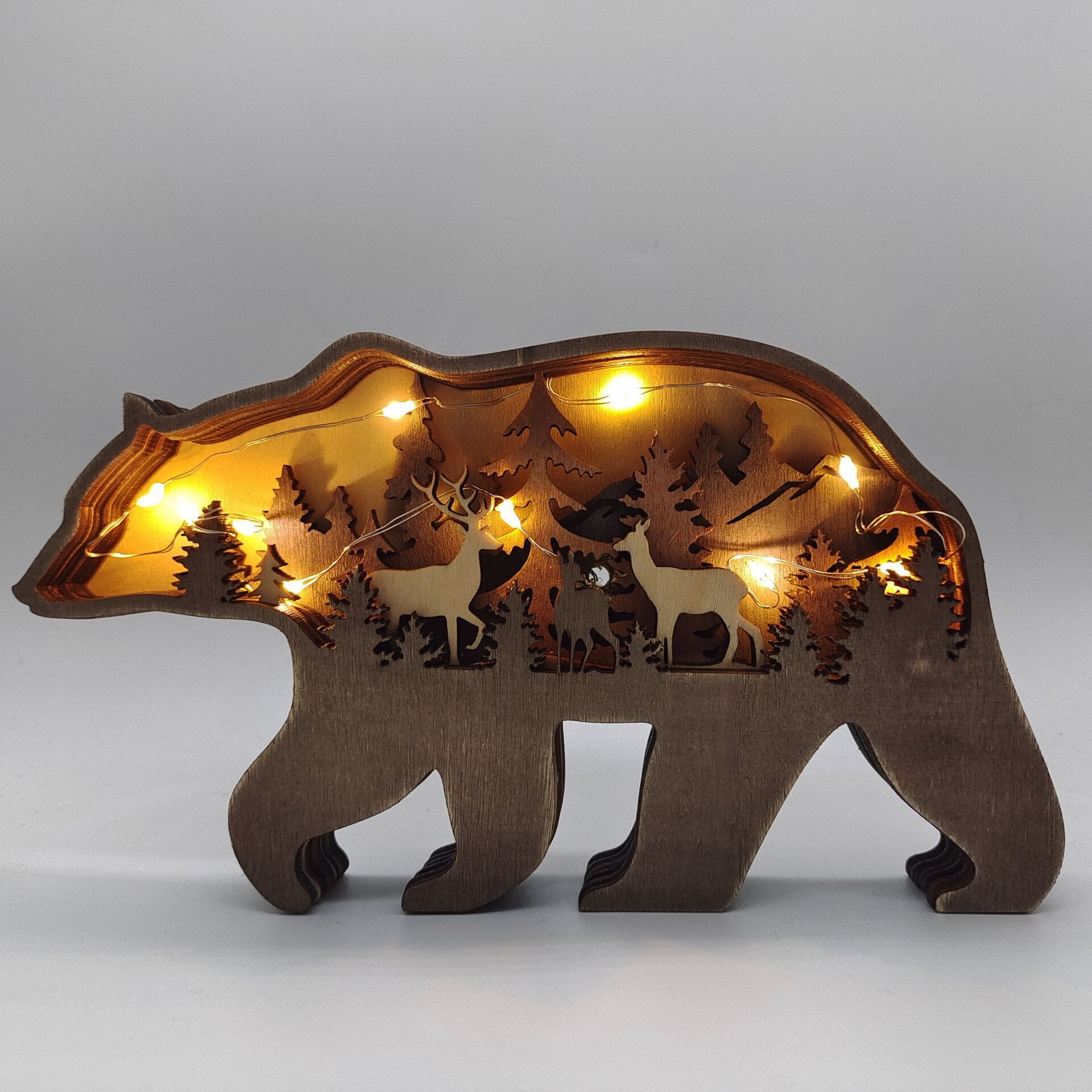 Lampe décorative en bois