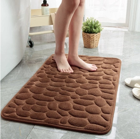 Tapis de bain à mémoire de forme marron
