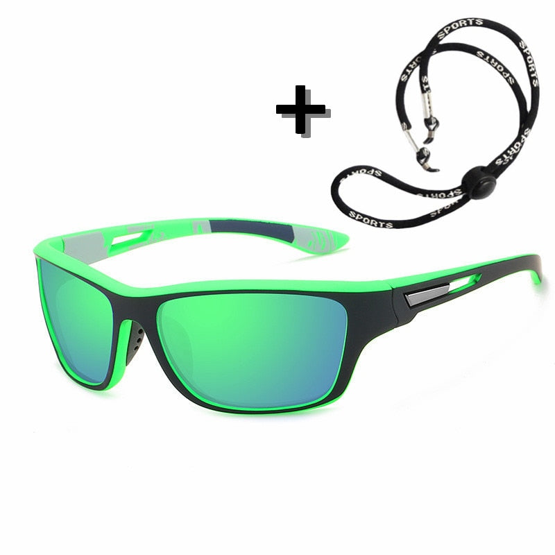 Sports sunglasses with anti-glare polarized lenses