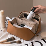 Trousse de voyage en cuir grande capacité