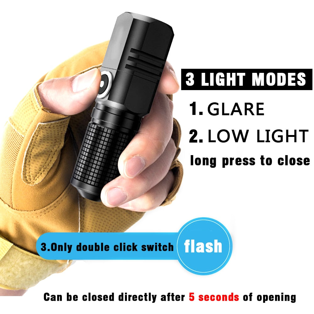 Mini lampe de poche USB