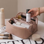 Trousse de voyage en cuir grande capacité