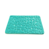 Tapis de bain à mémoire de forme cyan