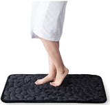 Tapis de bain à mémoire de forme noir