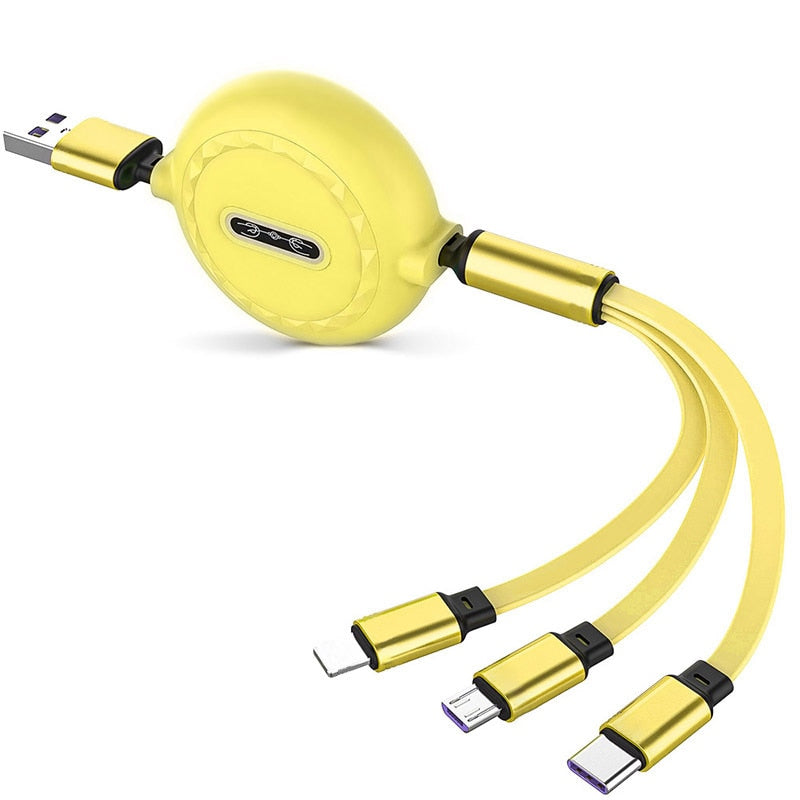 Câble-3 en-1-rétractable