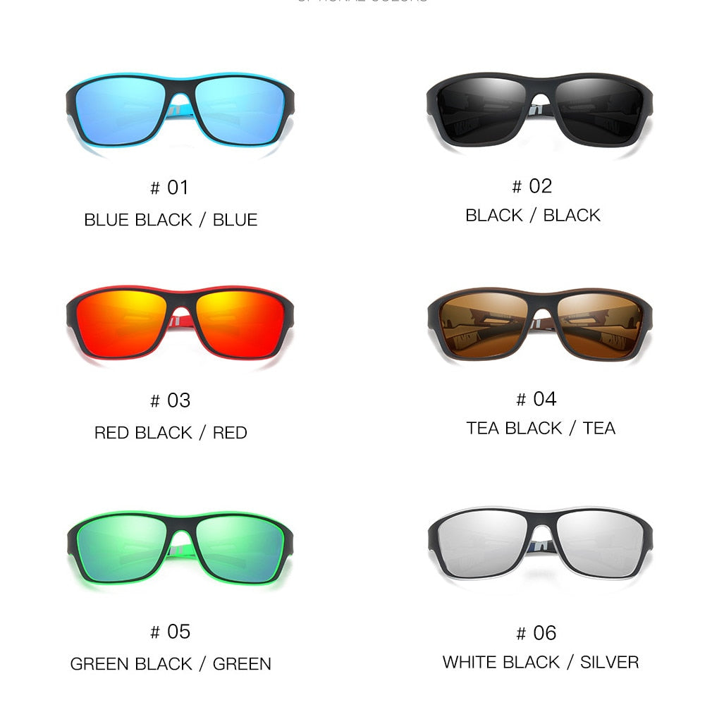 Lunettes de soleil de sport avec verres polarisants anti-reflets