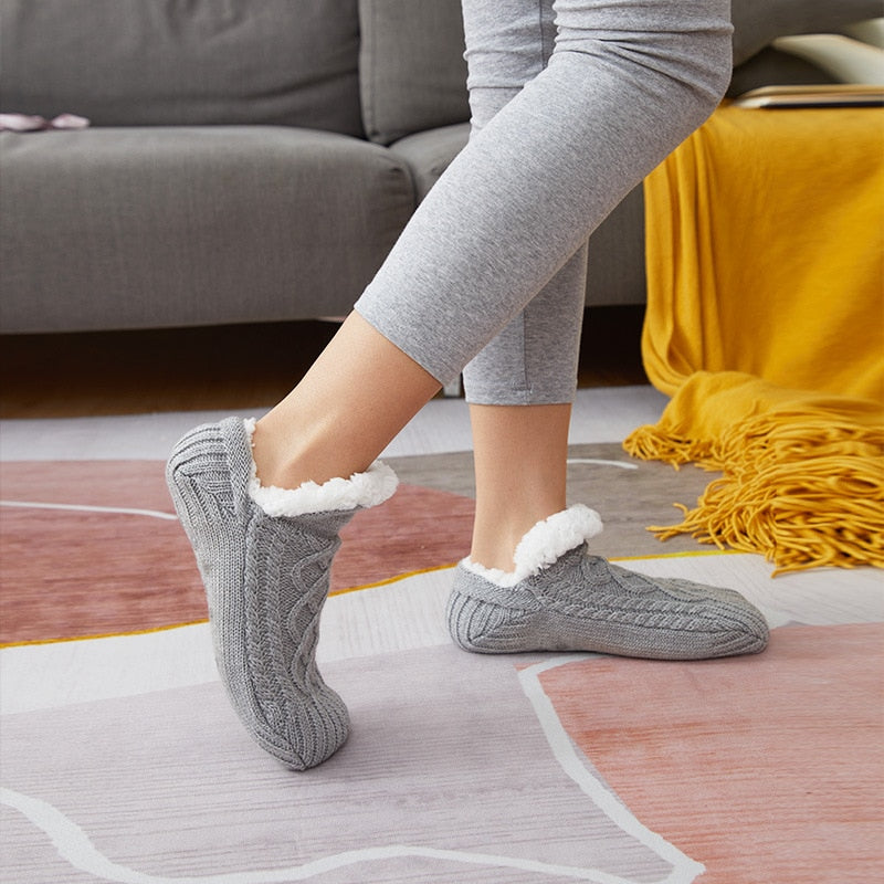 Chaussettes pantouffles antidérapantes - ULTRA CHAUDES