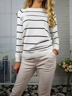 Pull rayé à manches longues pour Femme