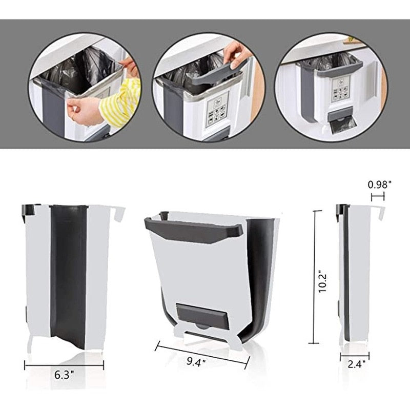 Retractable kitchen bin